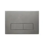 Java Rimless Floor Pan with SQUARE Brushed Nickel Stainless Steel Flush Button - Image 2
