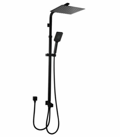 10 inch Square Matte Black Shower Station Top/Bottom Inlet