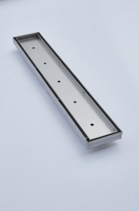 1000mm Brushed Nickel/Chrome Tile Insert Channel Waste - Stainless Steel | TI-SS-1000-DIY