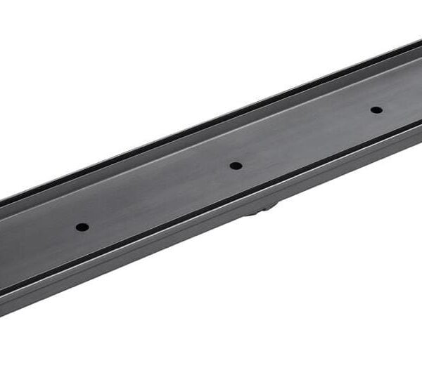 1000mm Gun Metal Tile Insert Floor Waste - Center Cut | TI-BG1000