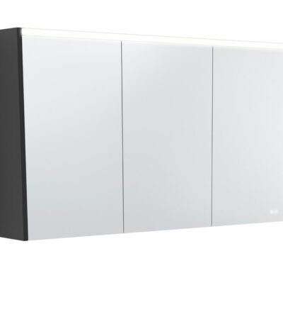 1200 LED Mirror Cabinet with Satin Black Side Panels