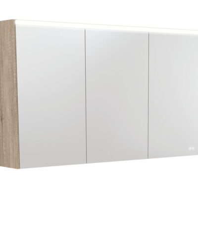 1200 LED Mirror Cabinet with Scandi Oak Side Panels