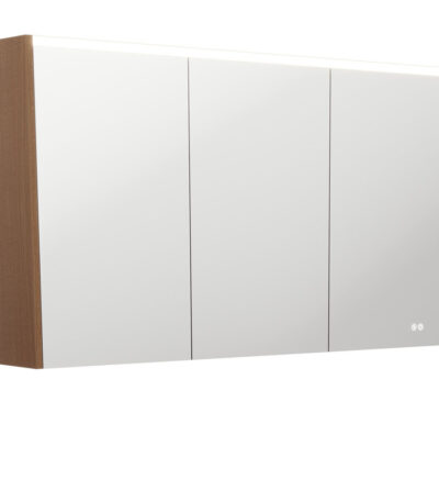 1200 LED Mirror Cabinet with Walnut Side Panels