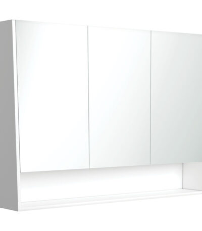 1200 Mirror Cabinet with Display Shelf, Gloss White