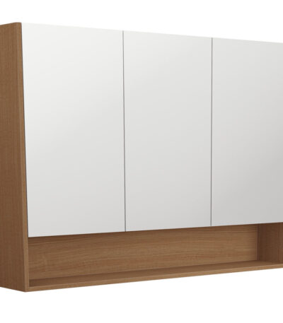 1200 Mirror Cabinet with Display Shelf, Walnut