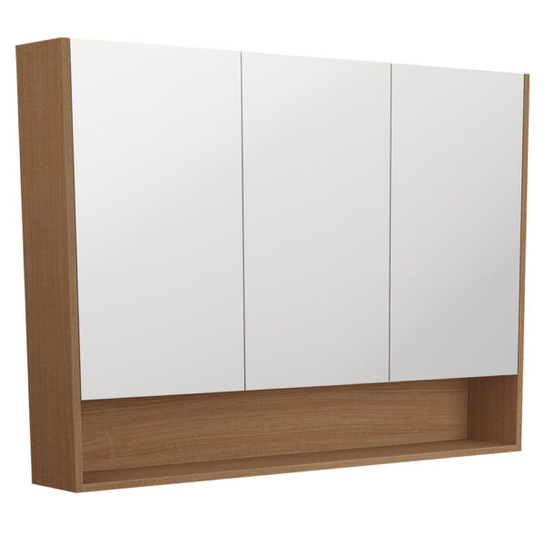 1200 Mirror Cabinet with Display Shelf, Walnut