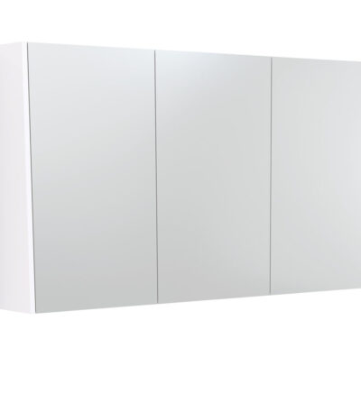 1200 Mirror Cabinet with Gloss White Side Panels