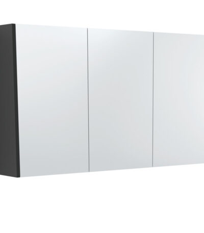 1200 Mirror Cabinet with Satin Black Side Panels