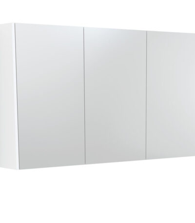 1200 Mirror Cabinet with Satin White Side Panels