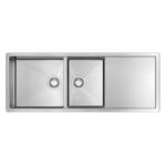 1200mm Stainless Steel Nano Coated 1 & 1/2 Bowl Kitchen Sink with Drainer | HG-955097-1837