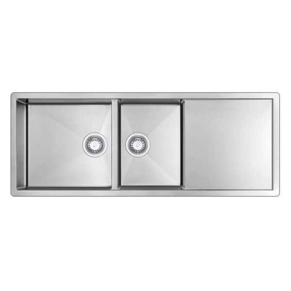 1200mm Stainless Steel Nano Coated 1 & 1/2 Bowl Kitchen Sink with Drainer | HG-955097-1837