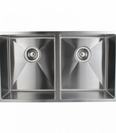 1.2mm Handmade Double Bowls Top/Undermount Kitchen/Laundry Sink - 770x450x215mm | CH7745R.KS