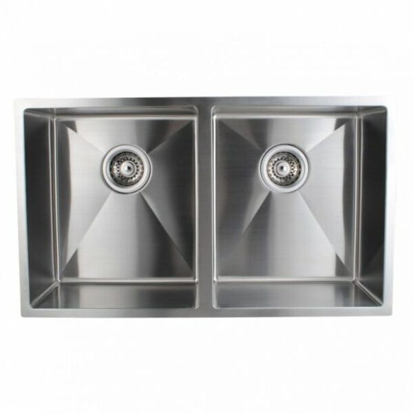 1.2mm Handmade Double Bowls Top/Undermount Kitchen/Laundry Sink - 770x450x215mm | CH7745R.KS