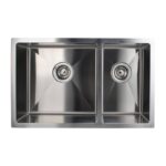 1.2mm Handmade Round Corners Double Bowls Top / Undermount / Flush Mount Kitchen Sink - 715x450x200mm | CH7145R.KS