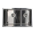 1.2mm Handmade Round Corners Double Bowls Top / Undermount / Flush Mount Kitchen Sink - 715x450x200mm | CH7145R.KS