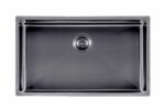 1.2mm Handmade Single Bowl Top/Undermount Kitchen/Laundry Sink - Gun Metal Grey - 762x457x254mm | TWM3B