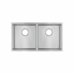 1.2mm Handmade Top/Undermount Double Bowls Kitchen Sink - 820x457x230mm | TWM7