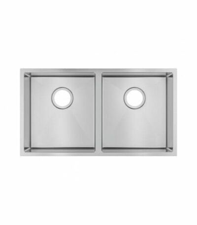 1.2mm Handmade Top/Undermount Double Bowls Kitchen Sink - 820x457x230mm | TWM7