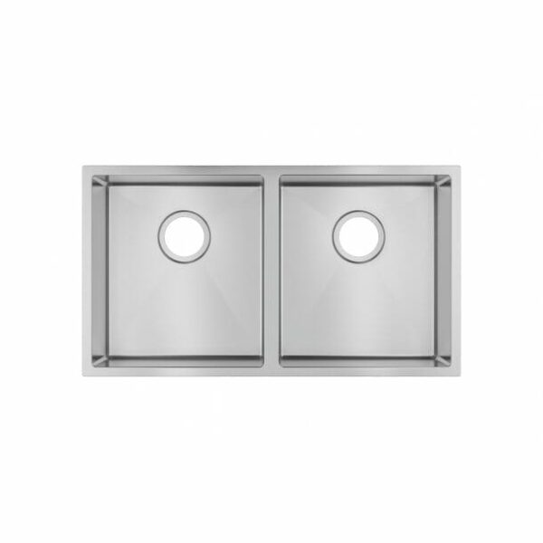 1.2mm Handmade Top/Undermount Double Bowls Kitchen Sink - 820x457x230mm | TWM7