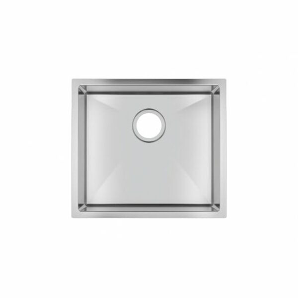 1.2mm Handmade Top/Undermount Single Bowl Kitchen/Laundry Sink - 490x440x230mm | TWM1