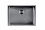 1.2mm Handmade Top/Undermount Single Bowl Kitchen/Laundry Sink - Gun Metal Grey - 600x450x300mm | TWM10DB