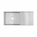 1.2mm Handmade Top/Undermount Single Bowl Kitchen Sink - 960x450x230mm | TWM4