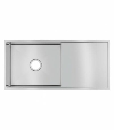 1.2mm Handmade Top/Undermount Single Bowl Kitchen Sink - 960x450x230mm | TWM4