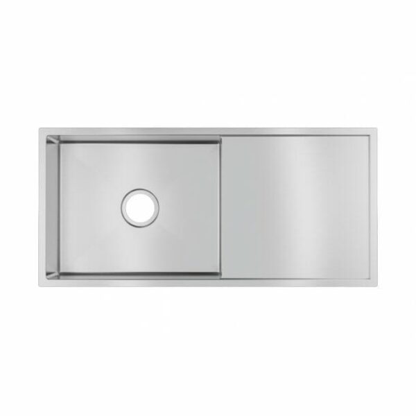 1.2mm Handmade Top/Undermount Single Bowl Kitchen Sink - 960x450x230mm | TWM4