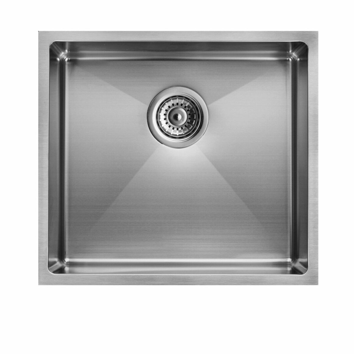 1.2mm Round Corner Stainless Steel Handmade Single Bowl Top/Flush/Undermount Kitchen/Laundry Sink - 440x440x205mm | CH4444R.KS