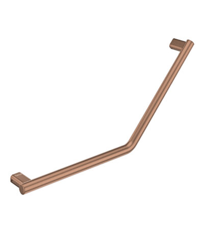 135° Care Slimline Ambulant Care Reversible Left/Right Hand Rail, Brushed Copper