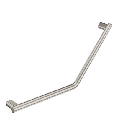 135° Care Slimline Ambulant Care Reversible Left/Right Hand Rail, Brushed Nickel
