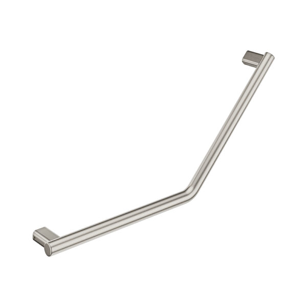 135° Care Slimline Ambulant Care Reversible Left/Right Hand Rail, Brushed Nickel