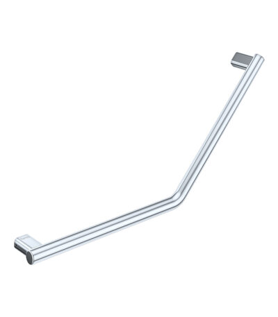 135° Care Slimline Ambulant Care Reversible Left/Right Hand Rail, Stainless Steel