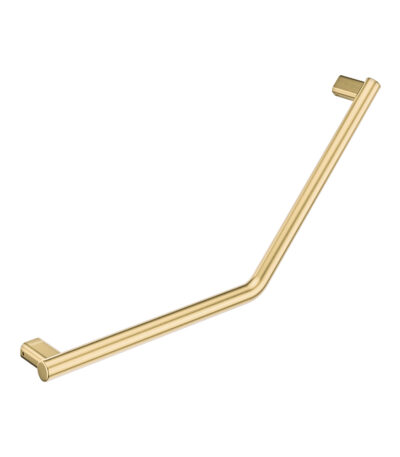 135° Care Slimline Ambulant Care Reversible Left/Right Hand Rail, Urban Brass