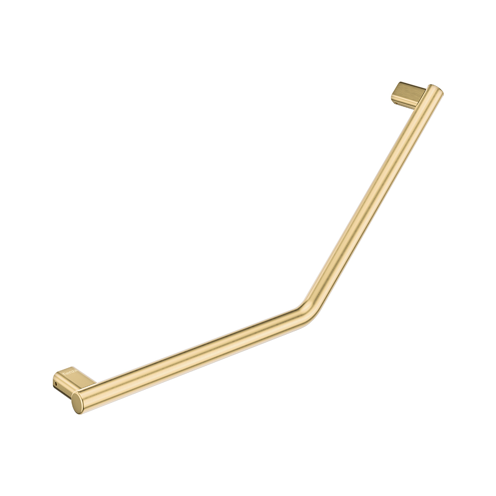 135° Care Slimline Ambulant Care Reversible Left/Right Hand Rail, Urban Brass
