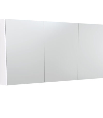 1500 Mirror Cabinet with Gloss White Side Panels