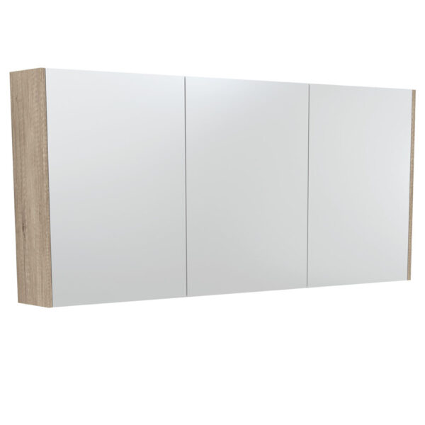 1500 Mirror Cabinet with Scandi Oak Side Panels