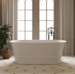 1700mm Harrington Solid Surface Stone Free Standing Bath Matt White | CHBT1700MW