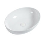 Pesini Above Counter Basin With Pop Up Waste - GLOSS WHITE