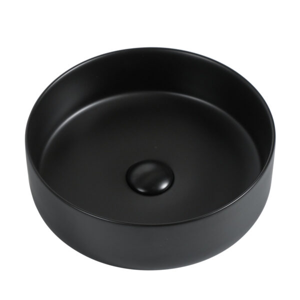 Beta Above Counter Basin With Pop Up Waste - MATTE BLACK