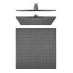 250mm Gun Metal Grey Soild Brass Shower Head | SR135.06