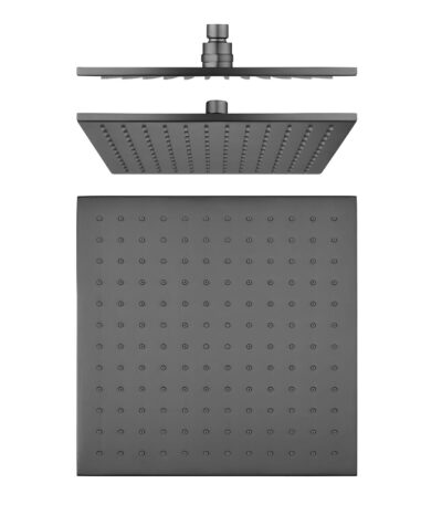 250mm Gun Metal Grey Soild Brass Shower Head | SR135.06