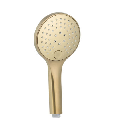 3-Function Round Hand Shower - Brushed Brass