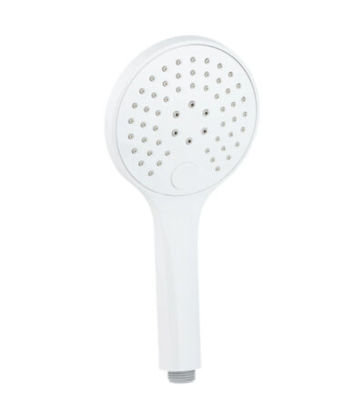 3-Function Round Hand Shower - White