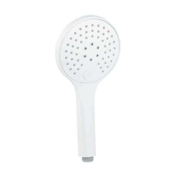 3-Function Round Hand Shower - White