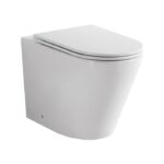 Java Rimless Floor Pan with SQUARE Chrome ABS Flush Button - Image 4