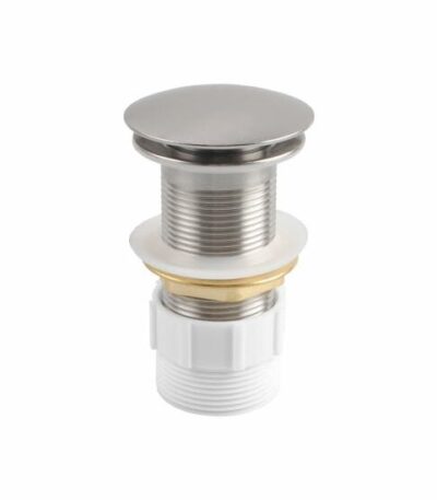 32/40mm Solid Brass Basin Mushroom Pop Up Waste - Brushed Nickel - NO Overflow | PU-BN1M (BU003.PUW)