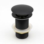 32/40mm Solid Brass Basin Mushroom Pop Up Waste - Matt White - NO Overflow | PU-WT1M