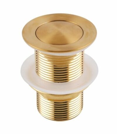 32/40mm Solid Brass Basin Pop Up Waste - Brushed Gold - NO Overflow | PU-BG1 (PW02.04)