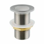 32/40mm Solid Brass Basin Pop Up Waste - Brushed Nickel - NO Overflow  | PU-BN1 (PW02.05)